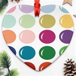 Brights Pastels Bubble Balloon Color Rainbow Ornament (Heart) Front