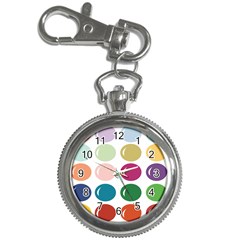 Brights Pastels Bubble Balloon Color Rainbow Key Chain Watches