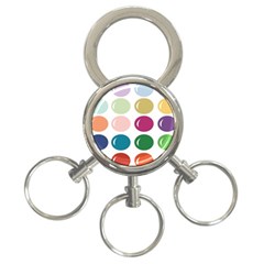 Brights Pastels Bubble Balloon Color Rainbow 3-ring Key Chains by Mariart