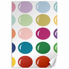 Brights Pastels Bubble Balloon Color Rainbow Canvas 12  X 18   by Mariart