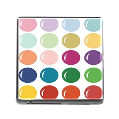 Brights Pastels Bubble Balloon Color Rainbow Memory Card Reader (square) by Mariart