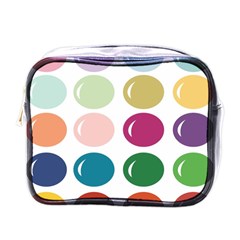 Brights Pastels Bubble Balloon Color Rainbow Mini Toiletries Bags