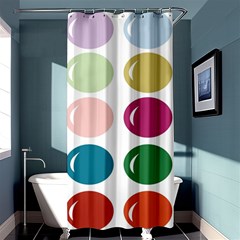 Brights Pastels Bubble Balloon Color Rainbow Shower Curtain 36  X 72  (stall)  by Mariart