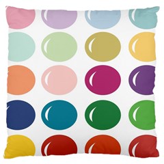 Brights Pastels Bubble Balloon Color Rainbow Large Cushion Case (two Sides) by Mariart