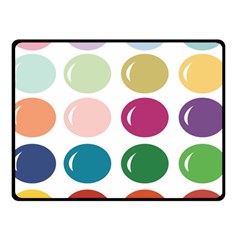 Brights Pastels Bubble Balloon Color Rainbow Double Sided Fleece Blanket (small)  by Mariart