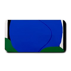 Blue Flower Leaf Black White Striped Rose Medium Bar Mats by Mariart