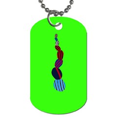 Egg Line Rainbow Green Dog Tag (one Side) by Mariart