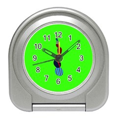 Egg Line Rainbow Green Travel Alarm Clocks