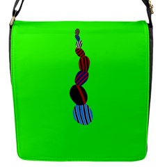 Egg Line Rainbow Green Flap Messenger Bag (s) by Mariart