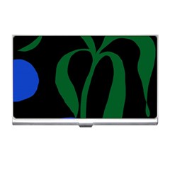 Flower Green Blue Polka Dots Business Card Holders by Mariart