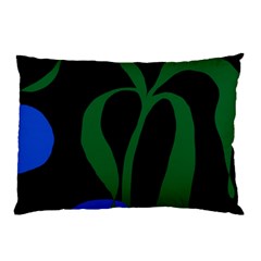 Flower Green Blue Polka Dots Pillow Case by Mariart