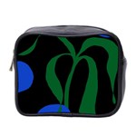 Flower Green Blue Polka Dots Mini Toiletries Bag 2-Side Front