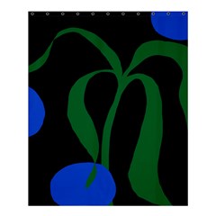 Flower Green Blue Polka Dots Shower Curtain 60  X 72  (medium)  by Mariart