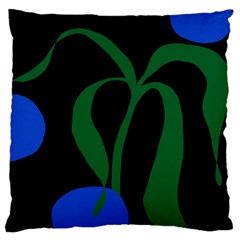 Flower Green Blue Polka Dots Standard Flano Cushion Case (two Sides) by Mariart