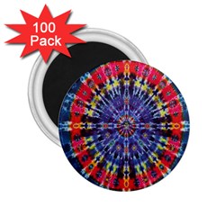 Circle Purple Green Tie Dye Kaleidoscope Opaque Color 2 25  Magnets (100 Pack) 