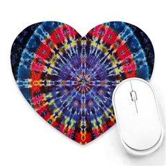 Circle Purple Green Tie Dye Kaleidoscope Opaque Color Heart Mousepads by Mariart