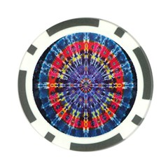 Circle Purple Green Tie Dye Kaleidoscope Opaque Color Poker Chip Card Guard