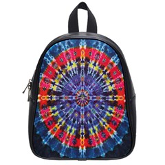 Circle Purple Green Tie Dye Kaleidoscope Opaque Color School Bags (small)  by Mariart