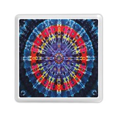 Circle Purple Green Tie Dye Kaleidoscope Opaque Color Memory Card Reader (square) 