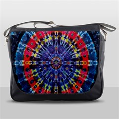 Circle Purple Green Tie Dye Kaleidoscope Opaque Color Messenger Bags