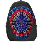 Circle Purple Green Tie Dye Kaleidoscope Opaque Color Backpack Bag Front