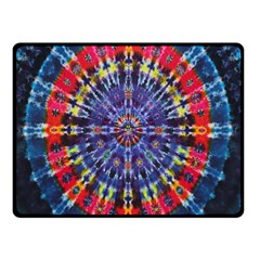 Circle Purple Green Tie Dye Kaleidoscope Opaque Color Double Sided Fleece Blanket (small) 