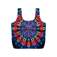 Circle Purple Green Tie Dye Kaleidoscope Opaque Color Full Print Recycle Bags (s)  by Mariart