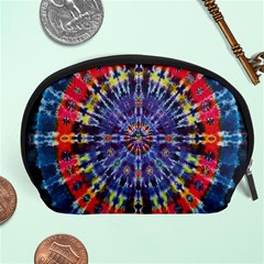 Circle Purple Green Tie Dye Kaleidoscope Opaque Color Accessory Pouches (large)  by Mariart