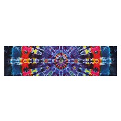 Circle Purple Green Tie Dye Kaleidoscope Opaque Color Satin Scarf (oblong)