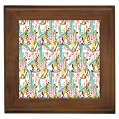 Wooden Gorse Illustrator Photoshop Watercolor Ink Gouache Color Pencil Framed Tiles by Mariart