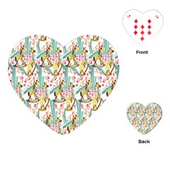 Wooden Gorse Illustrator Photoshop Watercolor Ink Gouache Color Pencil Playing Cards (heart)  by Mariart