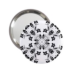 Floral Element Black White 2 25  Handbag Mirrors by Mariart