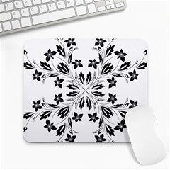 Floral Element Black White Large Mousepads by Mariart