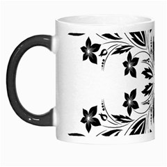 Floral Element Black White Morph Mugs by Mariart