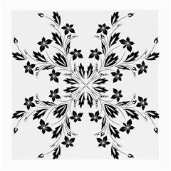 Floral Element Black White Medium Glasses Cloth by Mariart