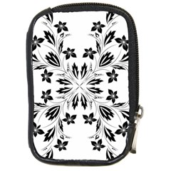 Floral Element Black White Compact Camera Cases by Mariart