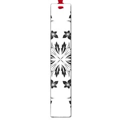 Floral Element Black White Large Book Marks