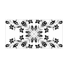 Floral Element Black White Yoga Headband