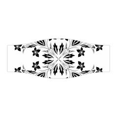 Floral Element Black White Stretchable Headband