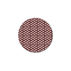 Chocolate Pink Hearts Gift Wrap Golf Ball Marker (4 Pack)