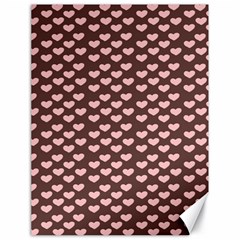 Chocolate Pink Hearts Gift Wrap Canvas 18  X 24   by Mariart