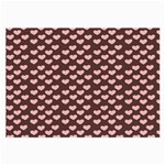 Chocolate Pink Hearts Gift Wrap Large Glasses Cloth Front