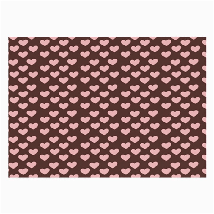 Chocolate Pink Hearts Gift Wrap Large Glasses Cloth