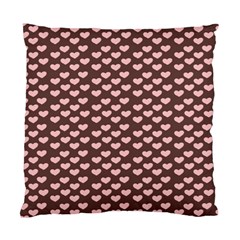 Chocolate Pink Hearts Gift Wrap Standard Cushion Case (one Side)