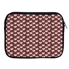 Chocolate Pink Hearts Gift Wrap Apple Ipad 2/3/4 Zipper Cases by Mariart