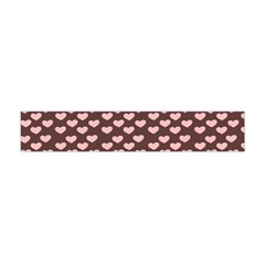 Chocolate Pink Hearts Gift Wrap Flano Scarf (mini) by Mariart