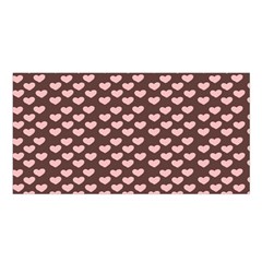 Chocolate Pink Hearts Gift Wrap Satin Shawl