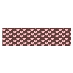 Chocolate Pink Hearts Gift Wrap Satin Scarf (oblong) by Mariart