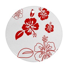 Hawaiian Flower Red Sunflower Ornament (round)