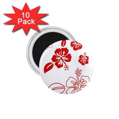 Hawaiian Flower Red Sunflower 1 75  Magnets (10 Pack)  by Mariart